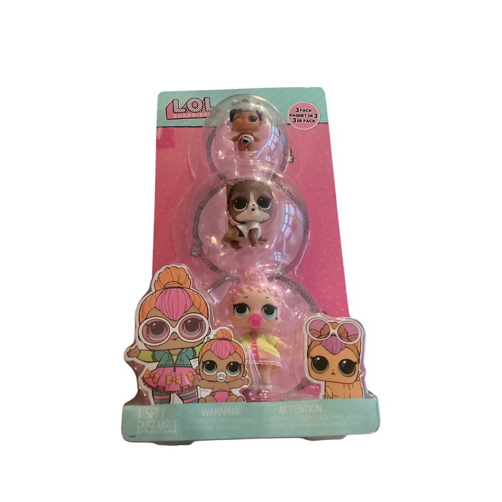 LOL Surprise 3 Pack‎ Mini Doll Baby and Pet Puppy Set New Sealed Packaging